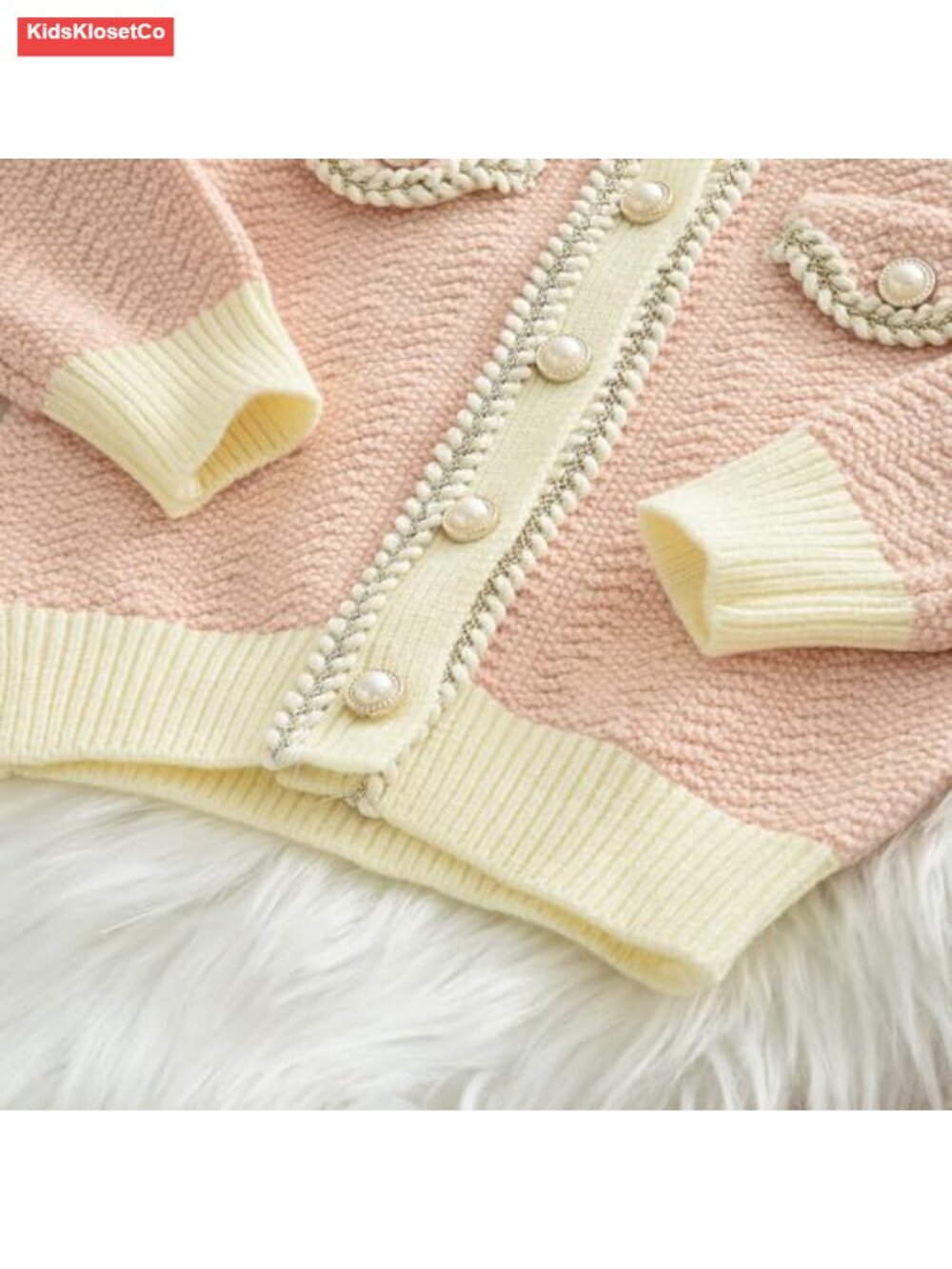 Toddler Girls Cable Knit Cardigan Sweater and Skirt Set 2-7 Years - Picture 3 of 5